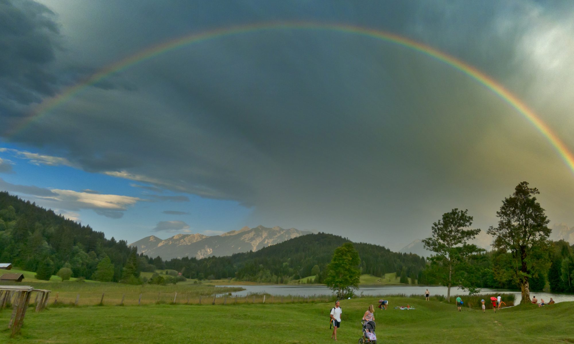 Rainbow in the mountains