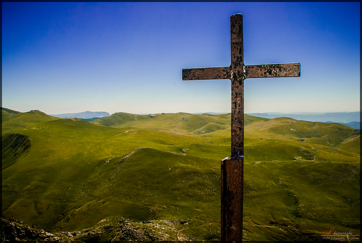 A cross in the mountains